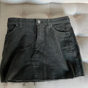 Green Corduroy mini skirt